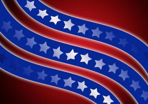 Flag, star with red background Stock Illustration