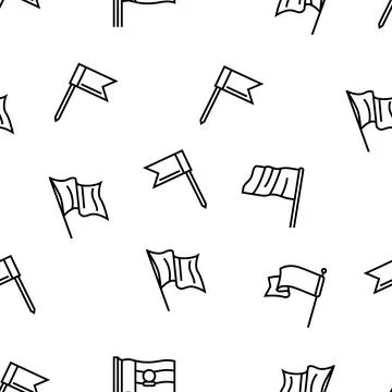 Flag start web pennant map vector seamless pattern Stock Illustration