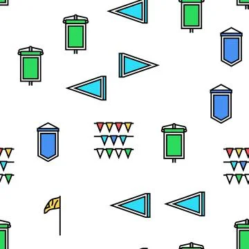 Flag start web pennant map vector seamless pattern イラスト素材