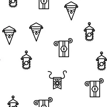 Flag start web pennant map vector seamless pattern Stock Illustration