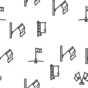 Flag start web pennant map vector seamless pattern Illustrazione stock