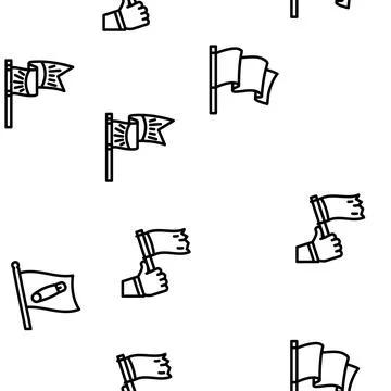 Flag start web pennant map vector seamless pattern 스톡 일러스트