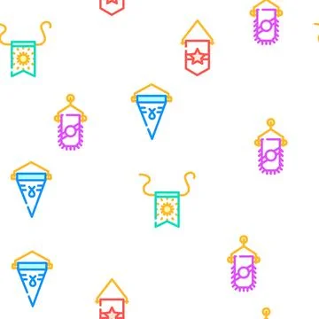 Flag start web pennant map vector seamless pattern Illustrazione stock