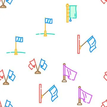 Flag start web pennant map vector seamless pattern イラスト素材