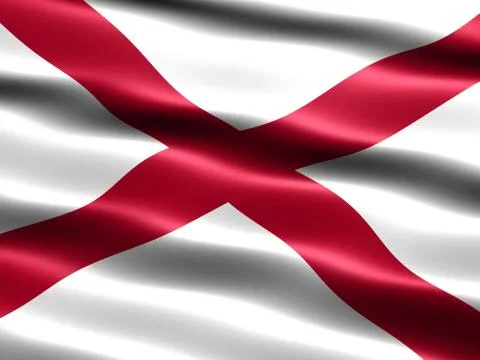 Flag of the state of alabama 스톡 일러스트