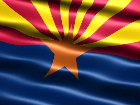 Flag of the state of arizona Иллюстрация