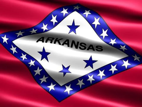 Flag of the state of arkansas Stock Illustration