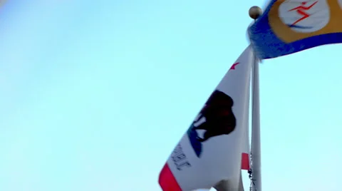 Flag Of The State Of California 库存影片 49730134