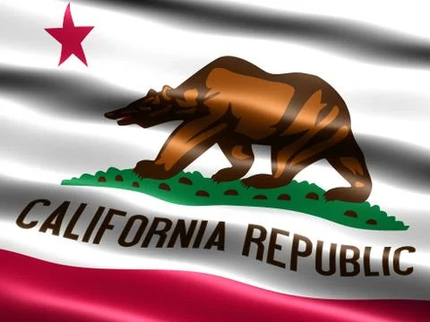 Flag of the state of california Stock Illustration