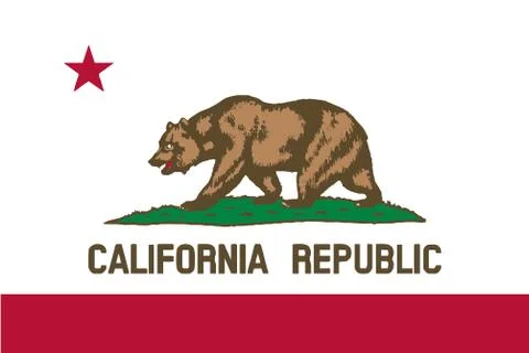 Flag of the state of california Stock Illustration