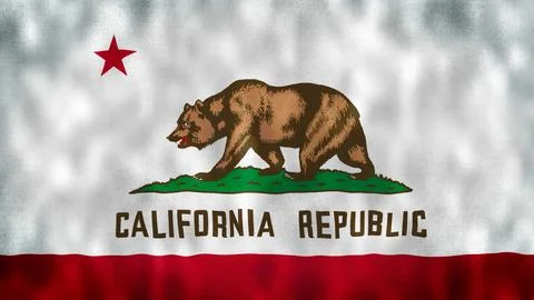 The flag of the State of California Stock Illustration