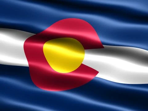 Flag of the state of colorado Иллюстрация