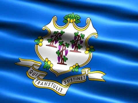Flag of the state of connecticut Stock Illustration