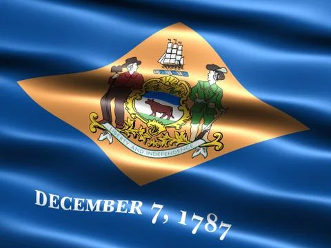 Flag of the state of delaware Stock Illustration
