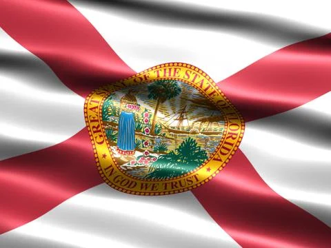 Flag of the state of florida Stock Illustration