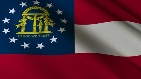 Flag of the State of Georgia Stock Footage 276104874