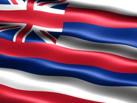 Flag of the state of hawaii Stock Illustration