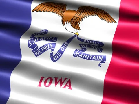 Flag of the state of iowa 스톡 일러스트
