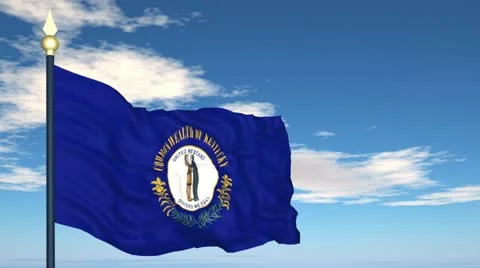 Flag of the state of Kentucky USA Stock Footage 10814591