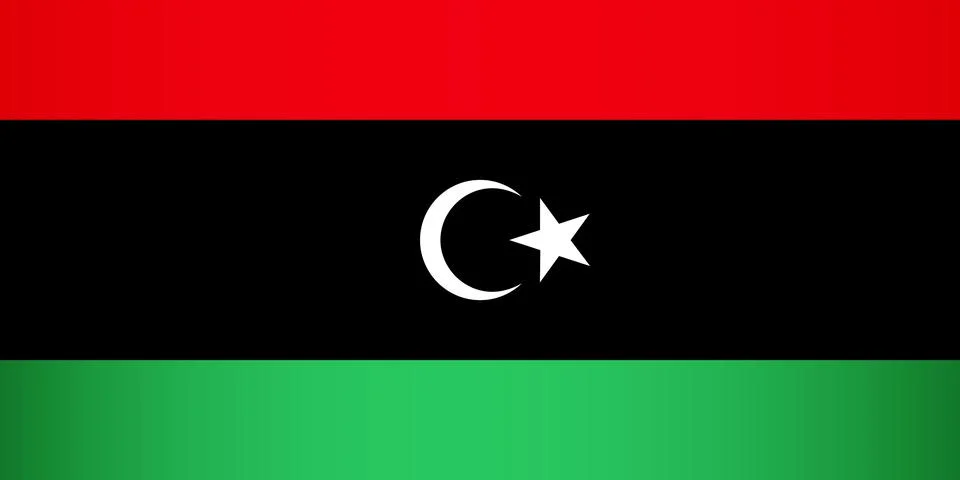 Flag of the State of Libya. Vector element Illustrazione stock