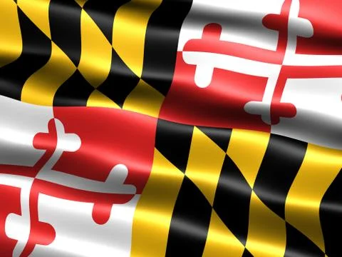 Flag of the state of maryland Stock Illustration