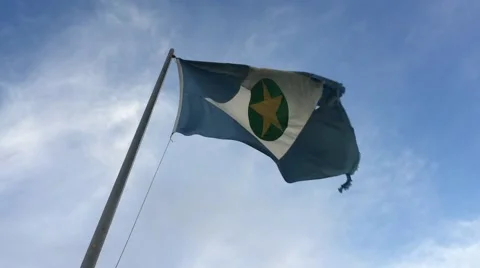 Flag of the State of Matogrosso, Brazil 스톡 동영상 48468167