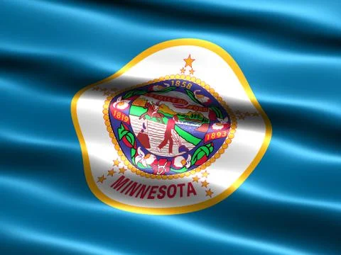 Flag of the state of minnesota Stock Illustration