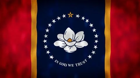 The flag of the State of Mississippi Illustrazione stock