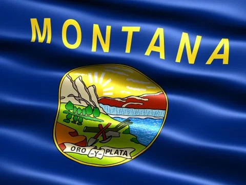 Flag of the state of montana Stock Illustration
