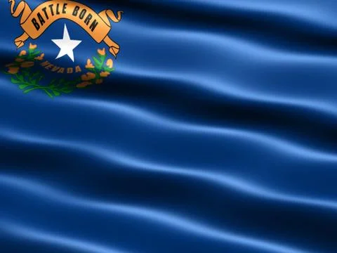 Flag of the state of nevada Stock Illustration