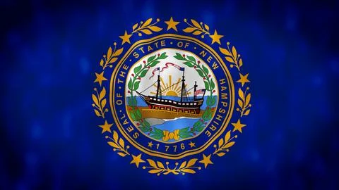 The flag of the State of New Hampshire Stock Illustration
