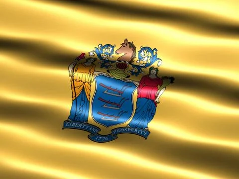 Flag of the state of new jersey 스톡 일러스트