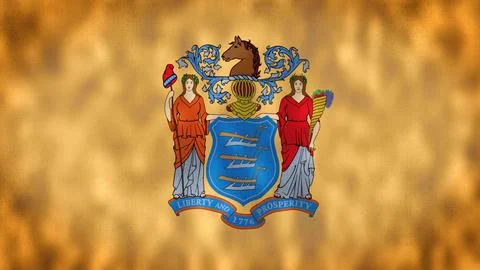 The flag of the State of New Jersey 스톡 일러스트