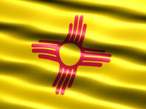 Flag of the state of new mexico Иллюстрация
