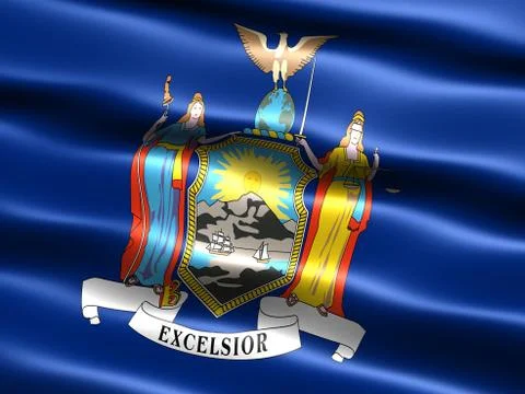 Flag of the state of new york Stock Illustration