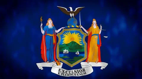 The flag of the State of New York Stock Illustration