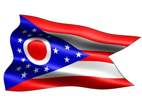 Flag of the state of ohio Иллюстрация