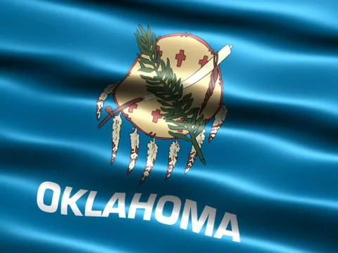 Flag of the state of oklahoma Stock Illustration
