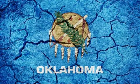 Flag of the state of Oklahoma Stock Photos