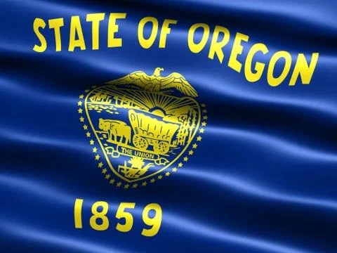 Flag of the state of oregon 스톡 일러스트