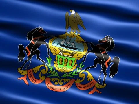 Flag of the state of pennsylvania Stock Illustration