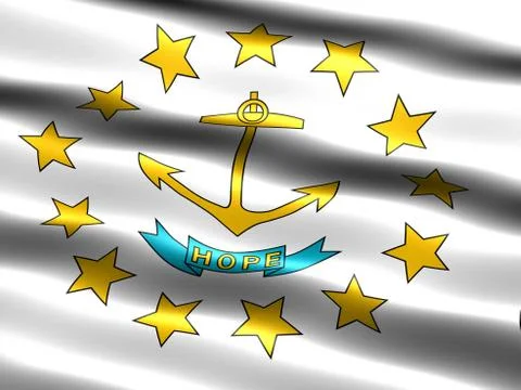 Flag of the state of rhode island Иллюстрация