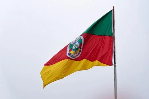 Flag of the State of Rio Grande do Sul in Brazil Stock Photos