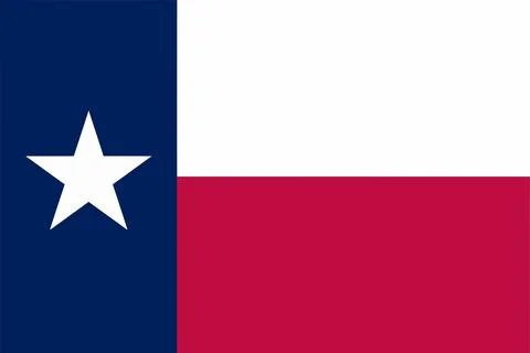 The flag of the state of Texas in the USA Stock Illustration