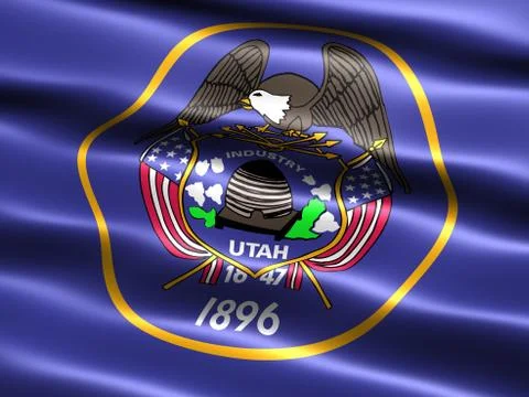 Flag of the state of utah Stock Illustration