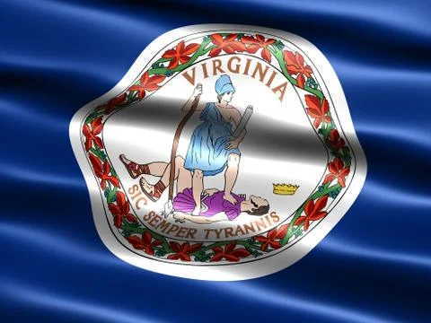 Flag of the state of virginia Stock Illustration