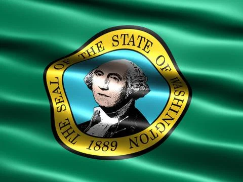 Flag of the state of washington Stock Illustration
