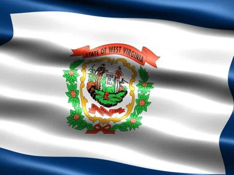 Flag of the state of west virginia Иллюстрация