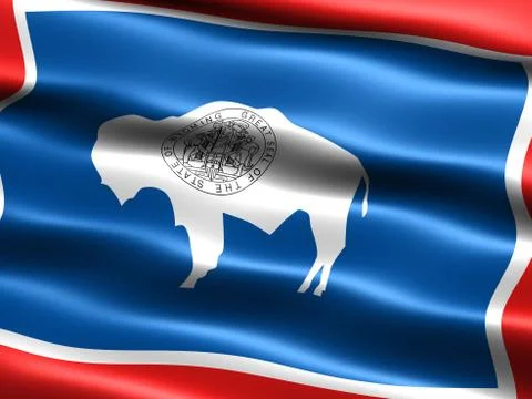 Flag of the state of wyoming Иллюстрация