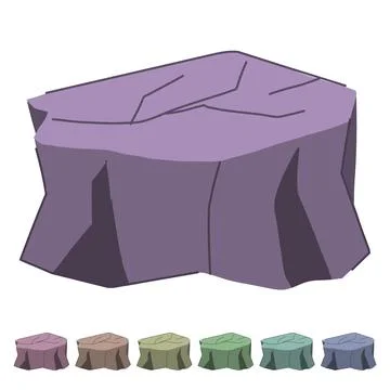 Flag stone platform vector cartoon graphic Illustrazione stock